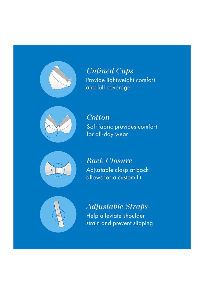 Bestform 5006715 Satin Trim Wireless Cotton Bra With Unlined Cups, , alternate image number 4