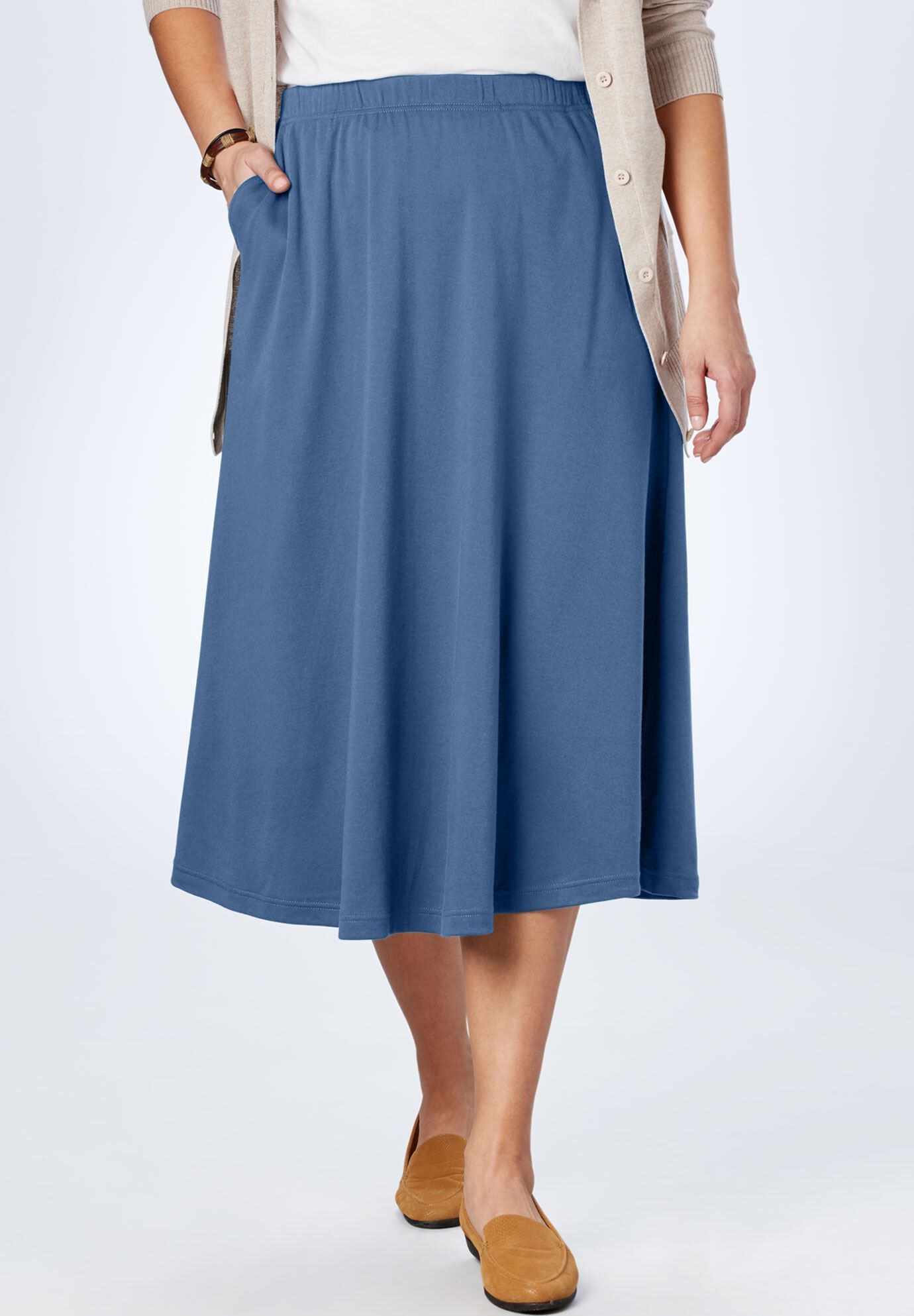 7 day knit a line skirt plus size skirts woman within a line skirts plus size