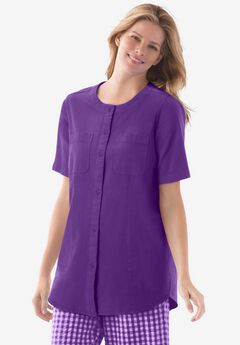 Short-Sleeve Crinkle Shirt