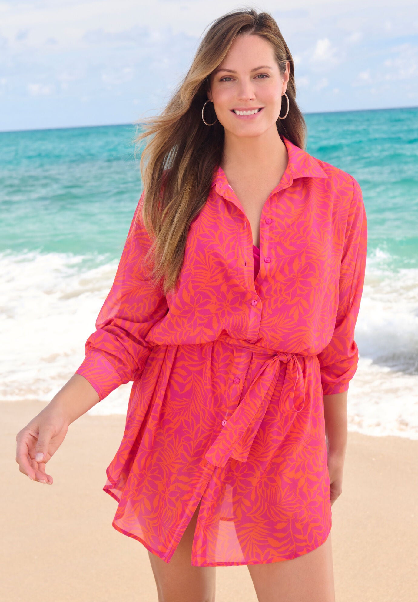 Woman within swimsuit cover ups online