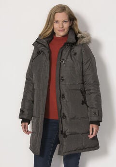 Heathered Down Puffer Coat