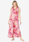 Trapeze V-Neck Lounger, POMEGRANATE FLORAL, hi-res image number null