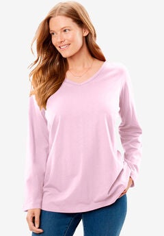 Perfect Long-Sleeve V-Neck Tee