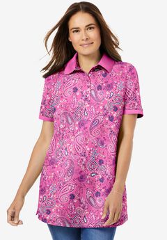 Perfect Printed Short-Sleeve Polo Shirt