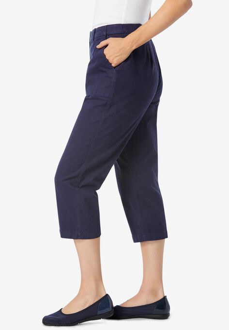 Freedom Waist Chino Capri, , alternate image number null