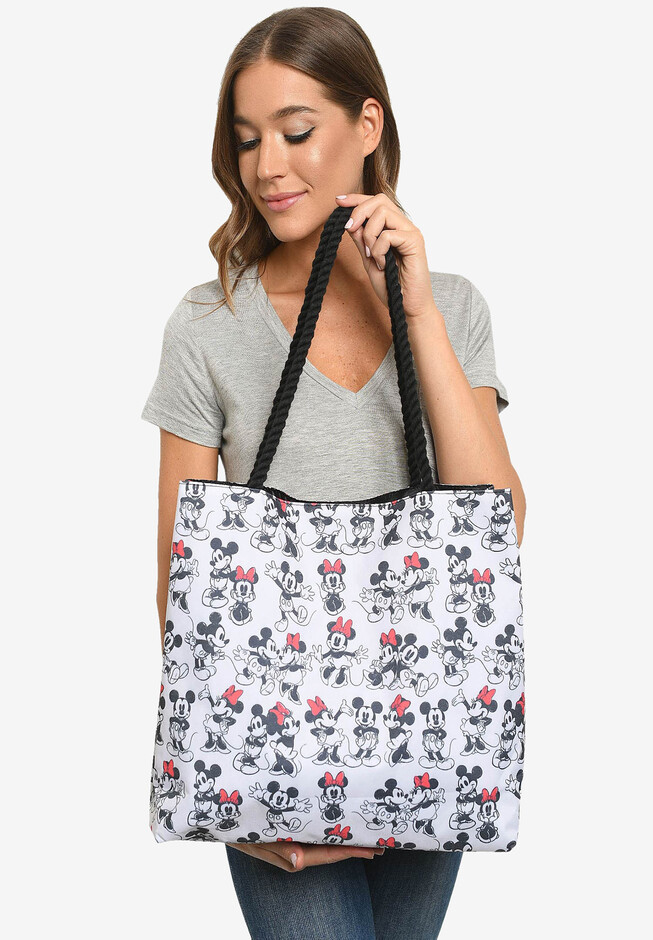 Disney Dogs Travel Rope Tote Bag Carry-On Paw Prints 101