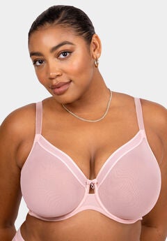 Sheer Mesh Full Coverage Unlined Underwire Bra