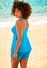 Faux-Wrap Sweetheart Tankini Top, , on-hover image number null