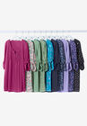 Three-Quarter Sleeve Pintucked Henley Tunic, , alternate image number null