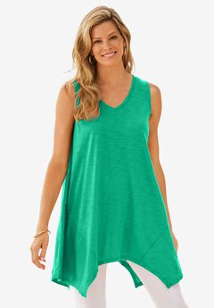 Sleeveless Hanky Hem Tunic