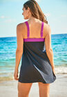 Two-Piece Colorblock Swim Dress, , on-hover image number 1