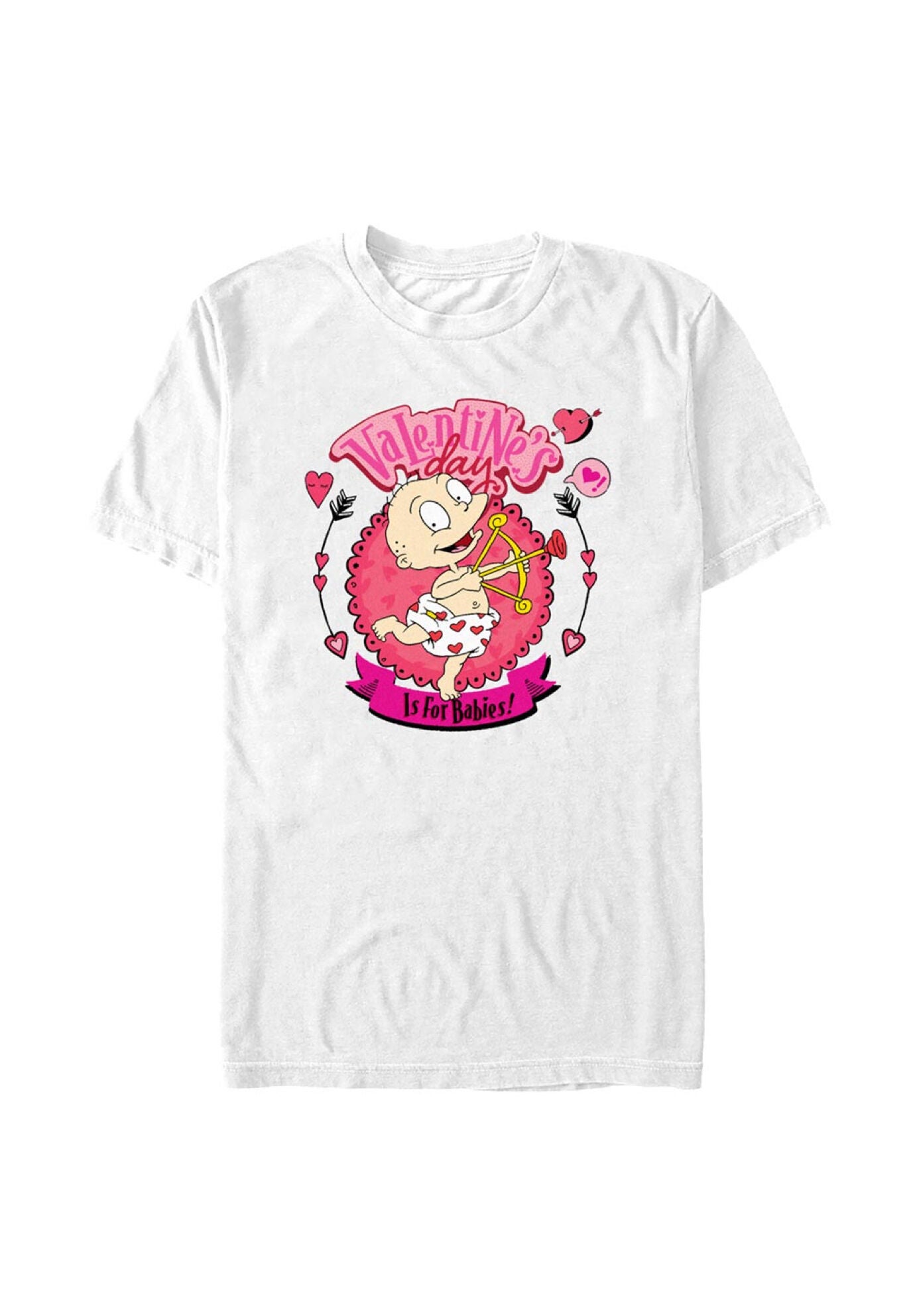 Baby Valentine Relaxed Fit Boyfriend T-Shirt, WHITE, hi-res image number 0