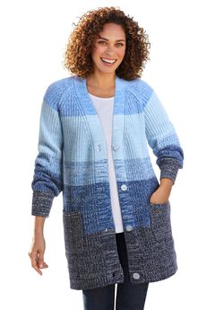 Plus Size Navy Cardigans