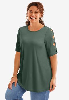 Cut-Out Sleeve Tunic