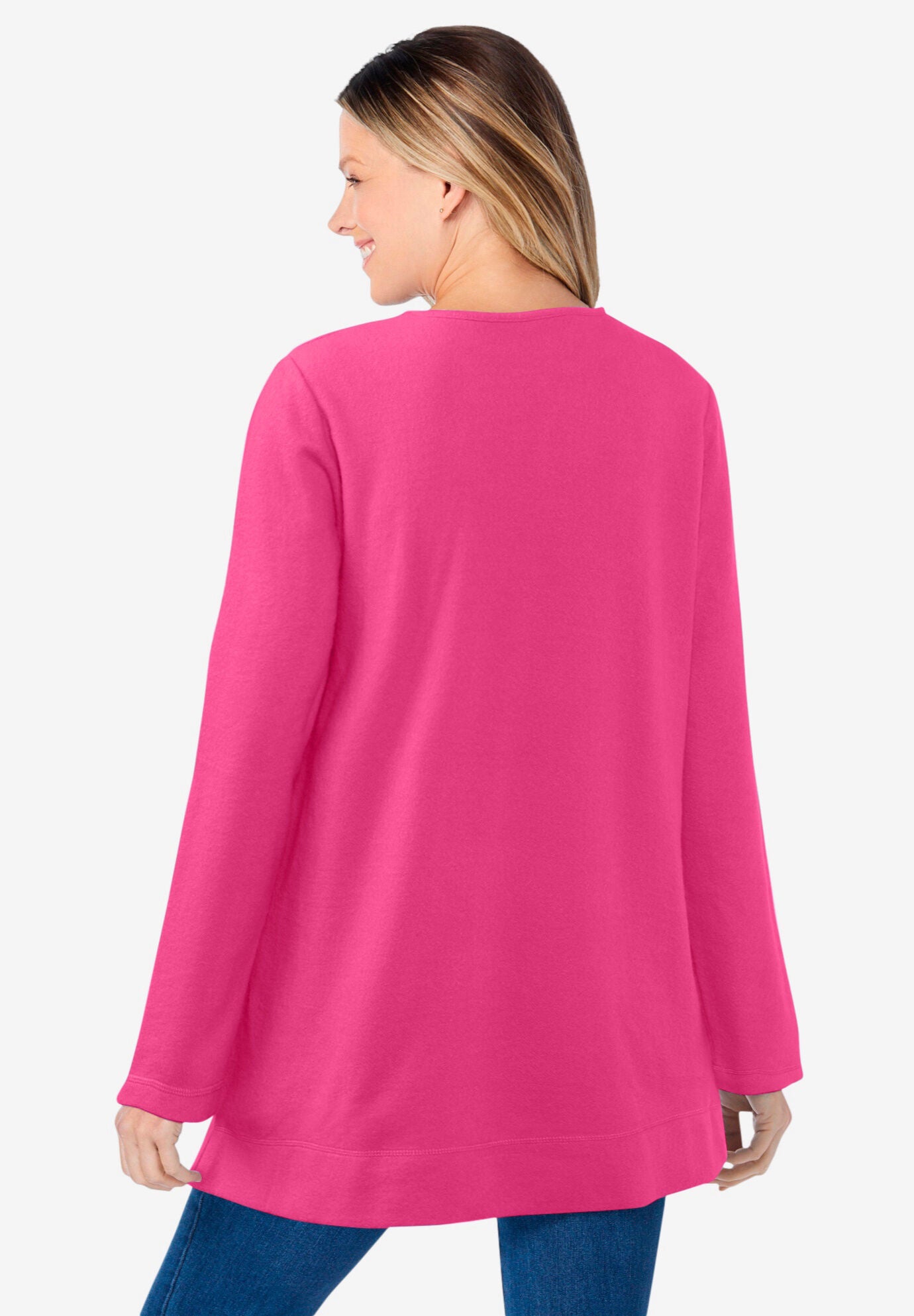 Woman deals within sweatshirts