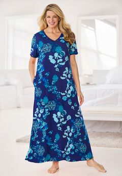 V-NECK SHORT SLEEVE MAXI LOUNGER