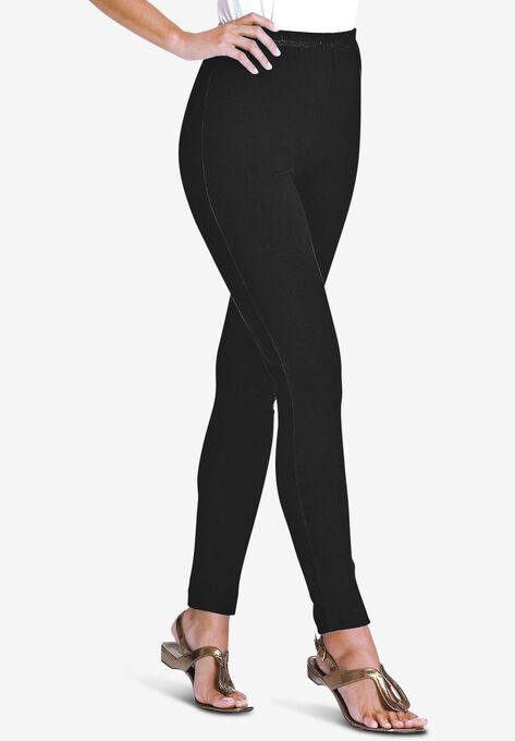 Stretch Cotton Legging, BLACK, hi-res image number null