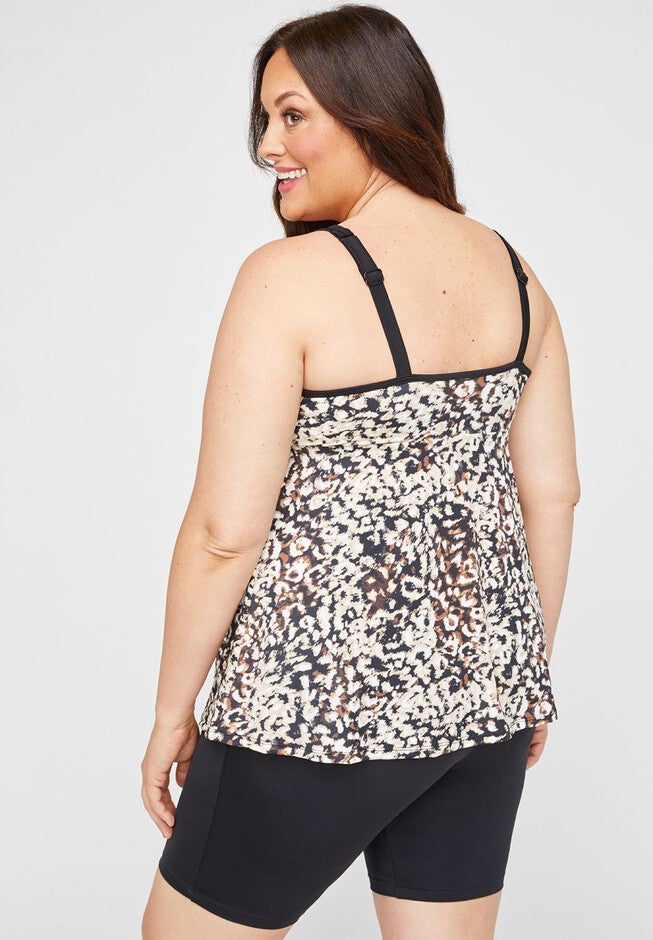 Floral Shadow Tankini Top, , on-hover image number 1