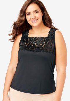Silky Lace-Trimmed Camisole