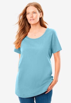 Perfect Short-Sleeve Scoopneck Tee