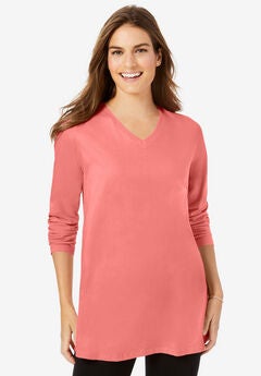 Perfect Long-Sleeve V-Neck Tunic
