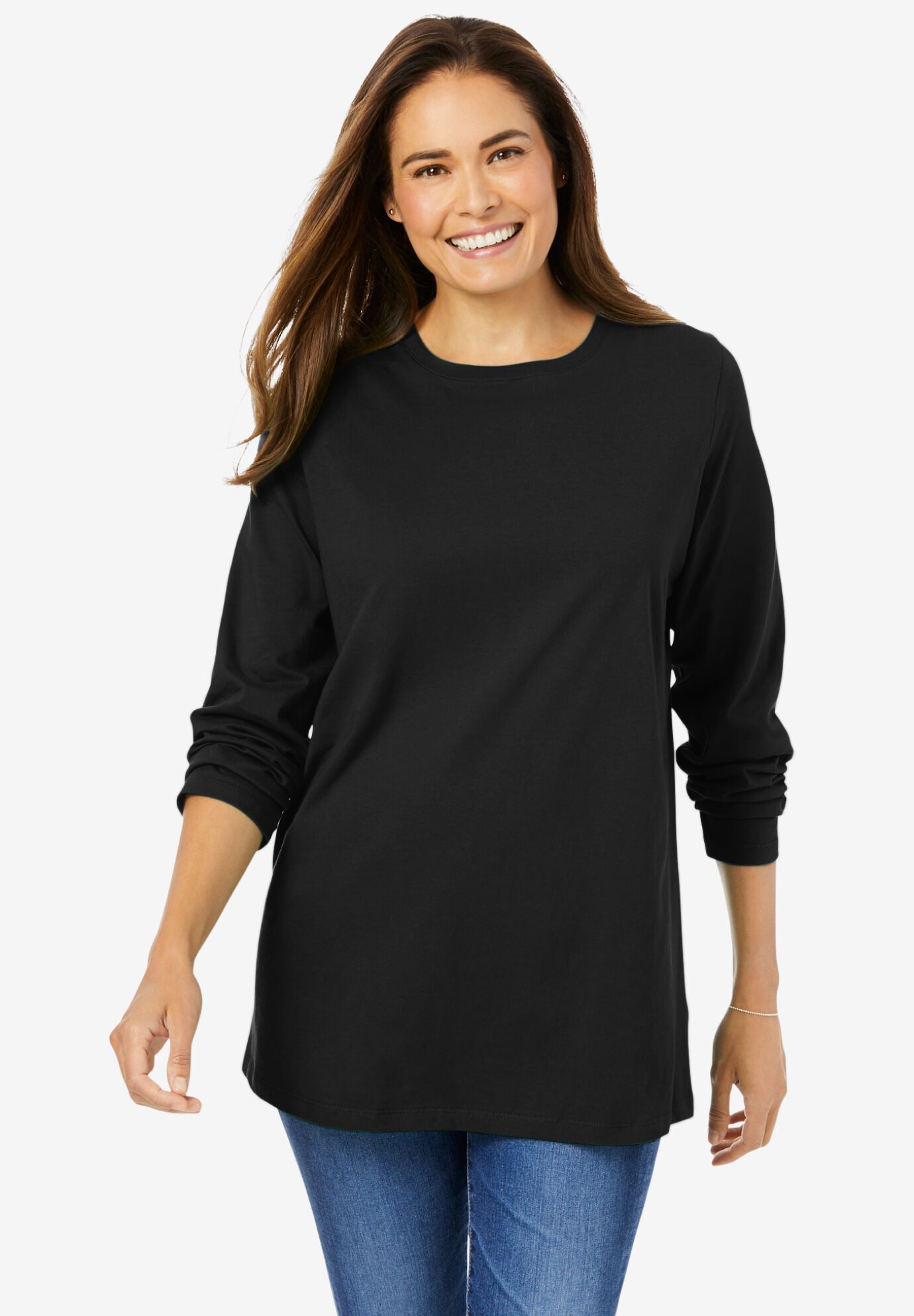Woman within thermal sweatshirt sale