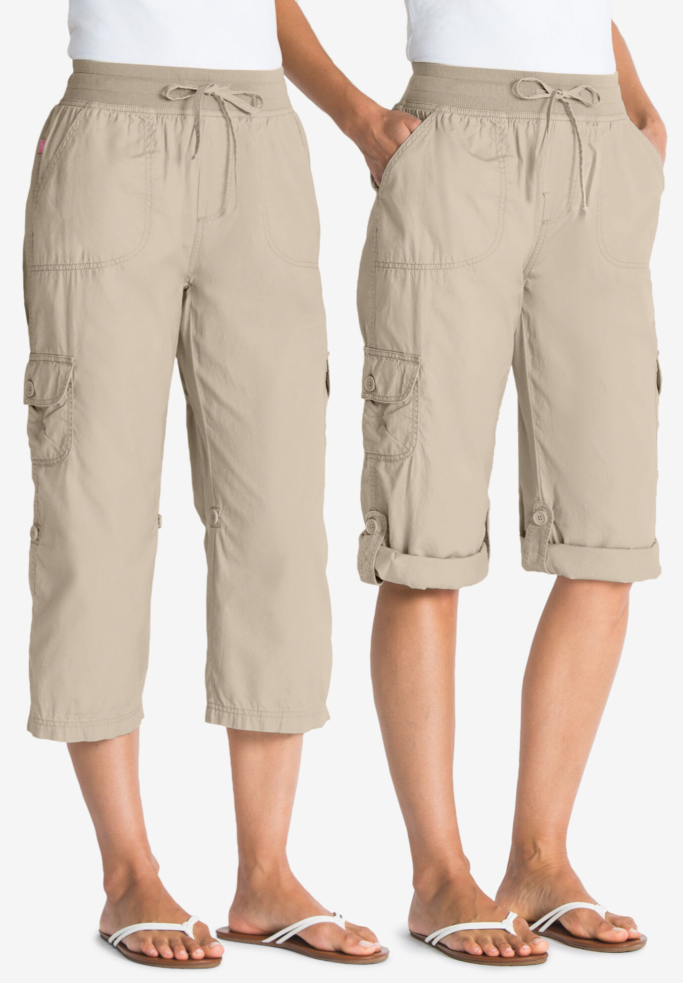 Buy Pepe Jeans women solid cargo capri pants coral Online | Brands For Less
