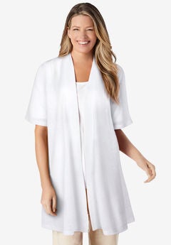 Lightweight Open Front Cardigan