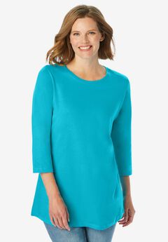 Perfect Three-Quarter Sleeve Crewneck Tee