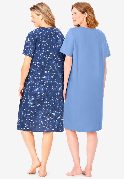 2-Pack Short-Sleeve Sleepshirt , , on-hover image number null