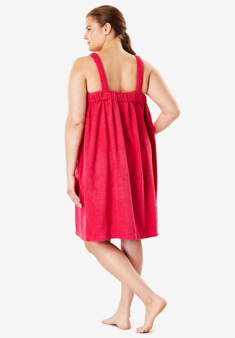 Terry Towel Wrap By Dreams Co Plus Sizerobes Woman Within