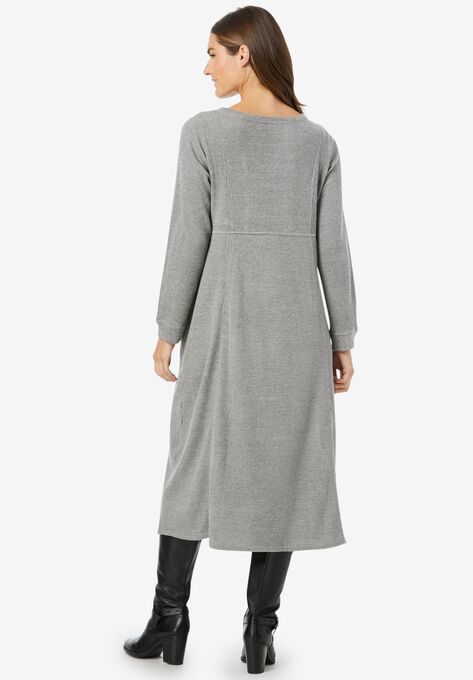 Thermal Knit A-Line Dress, , alternate image number null