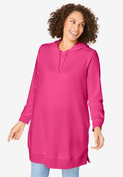 Longer-Length Hoodie Sweatshirt.