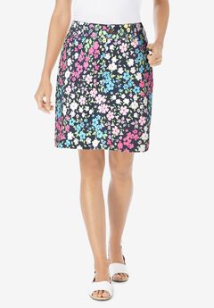 Adjustable Waist Chino Skort