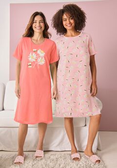 2-Pack Short-Sleeve Sleepshirt