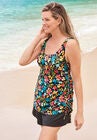 Adjustable Side Tie Swim Romper, , alternate image number null