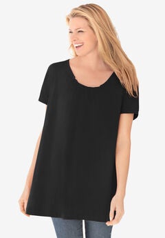 Plus Size Black Summer Tops