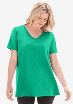 Perfect Short-Sleeve V-Neck Tee