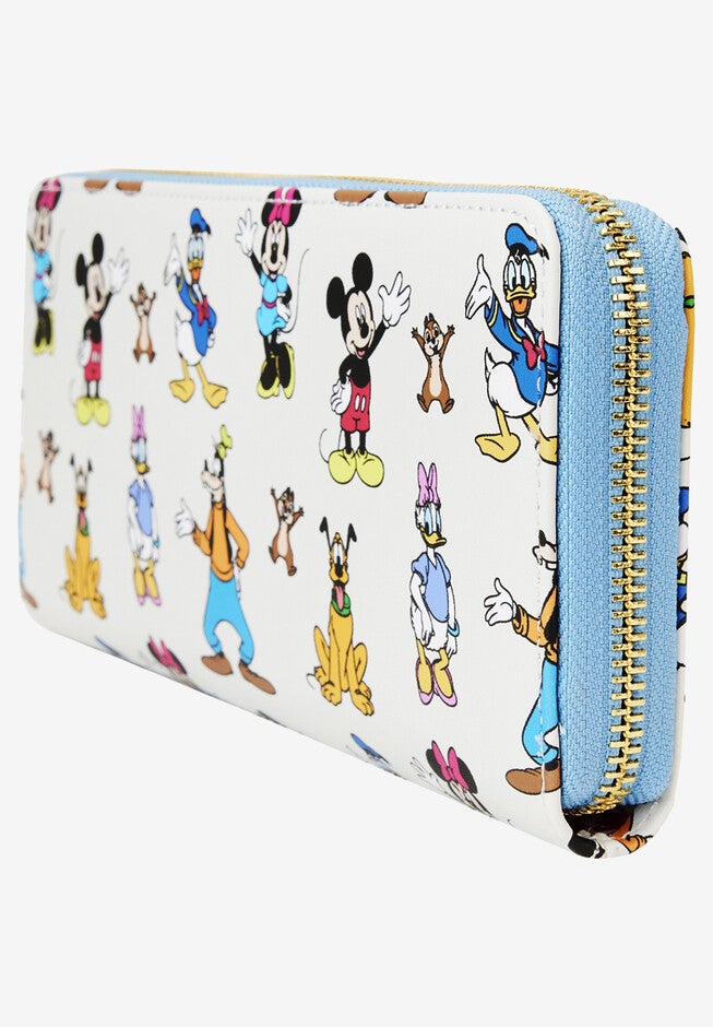 Loungefly X Disney Mickey & Friends Waving Zip Around Clutch Wallet, , alternate image number 2