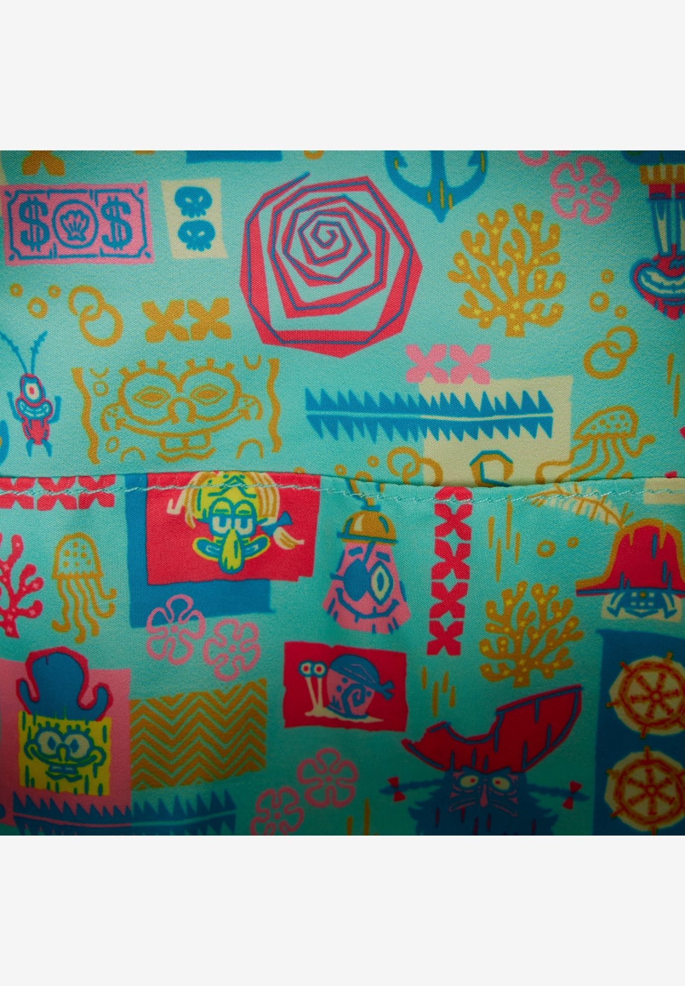 Loungefly x Nickelodeon SpongeBob SquarePants Pirate Cosplay Mini Backpack, YELLOW, alternate image number 4