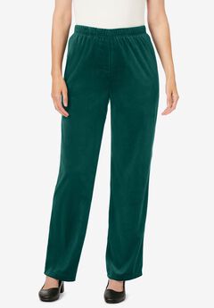 Wide-Leg Velour Pant