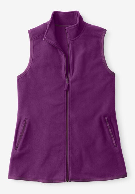 Zip-Front Microfleece Vest, , alternate image number null