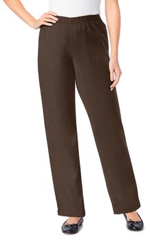 Fineline Stretch Denim Wide-Leg Pull-On Jeans