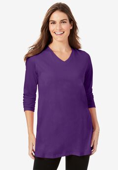 Perfect Long-Sleeve V-Neck Tunic