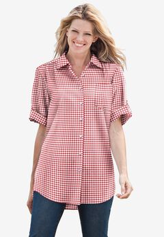Short-Sleeve Button Down Seersucker Shirt