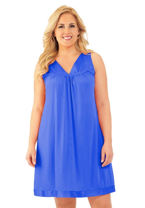 Exquisite Form® Sleeveless Short Sleep Gown, ROCKY BLUE, hi-res image number null