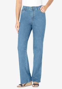 Stretch Denim Five-Pocket Bootcut Jeans