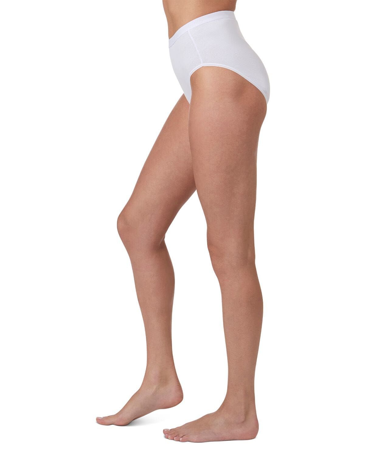 Women's 3 Pair Pack Ribbed Briefs, WHITE, hi-res image number 0