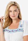Embroidered Square Neck Tunic, , alternate image number null