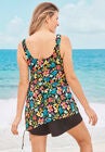 Adjustable Side Tie Swim Romper, , on-hover image number null